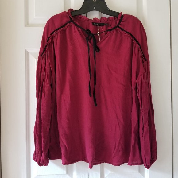 Blu Pepper Tops - Blu Pepper flowy boho chic maroon wine top